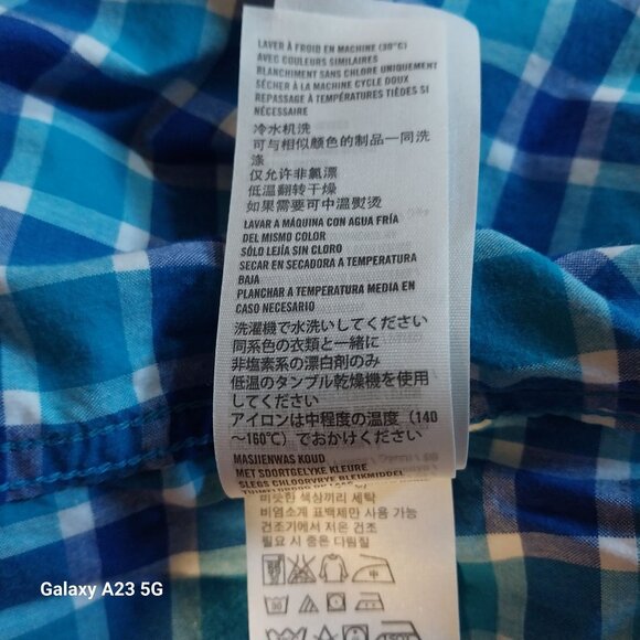 Hollister Mens Blue Plaid Button-Up Shirt XL Cotton Preppy Classic Office - Picture 7 of 8